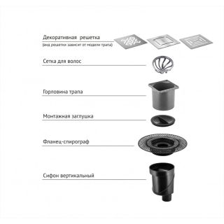 Душевой трап Berges Platz Antik 091061 15см хром глянец